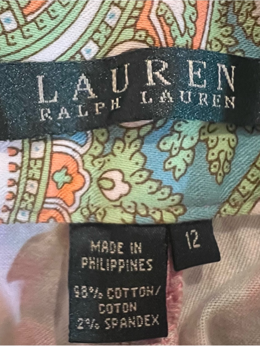 Ralph Lauren Pink Paisley Pants - Picture 3 of 3
